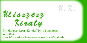 ulisszesz kiraly business card